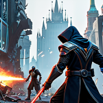 **

A team of diverse, fully clothed characters (mage, warrior, support) strategically positioned amidst the ruins of a futuristic Moscow, battling robotic invaders.  They are using coordinated abilities with glowing energy effects.  The scene has a dynamic action pose, perfect anatomy, correct proportions, well-formed hands.  Environment:  destroyed Red Square, holographic billboards, and advanced weaponry.  Art style: vibrant, highly detailed digital art.  Safe for work, appropriate content, fully clothed, professional.

**