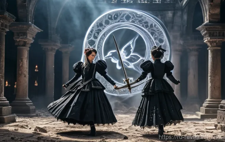 리버스 1999 협동 플레이 전략 - **Prompt:** A diverse team of three characters from Reverse: 1999 standing ready for battle in a sty...