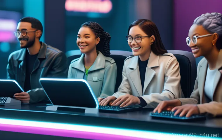 리버스 1999 공식 포럼 참여법 - A curious young man, dressed in a stylish retro-futuristic outfit with subtle hints of late 20th-cen...