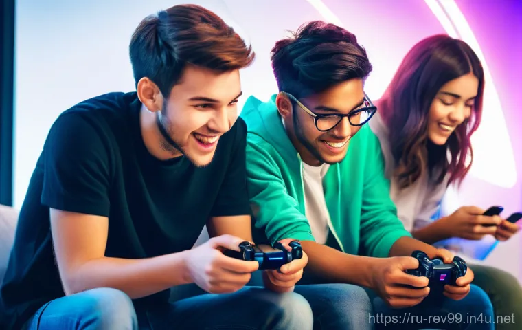 리버스 1999 추천 게임패드 - **Prompt:** A serene and focused young adult, around 22 years old, deeply immersed in playing the ta...