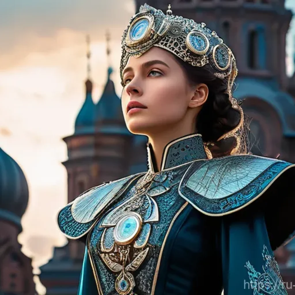 리버스 1999 글로벌 이벤트 계획 - A female Arcanist, adorned in an elegant, intricately detailed Victorian-era dress with subtle futur...