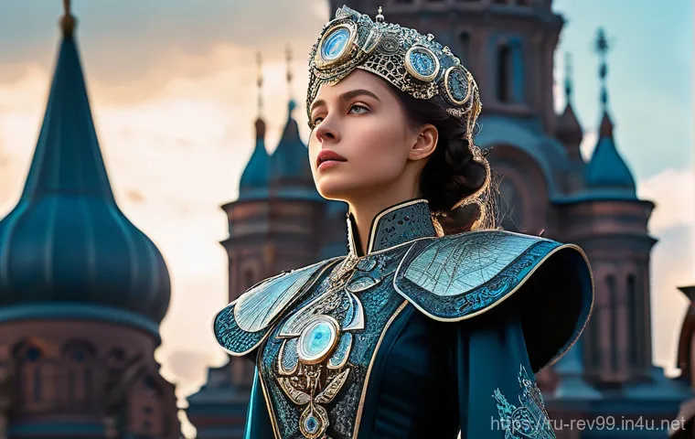 리버스 1999 글로벌 이벤트 계획 - A female Arcanist, adorned in an elegant, intricately detailed Victorian-era dress with subtle futur...