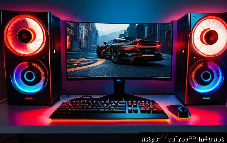 리버스 1999 고효율 장비 세팅 - A detailed gaming setup focused on performance optimization for the game Reverse 1999, featuring a h...